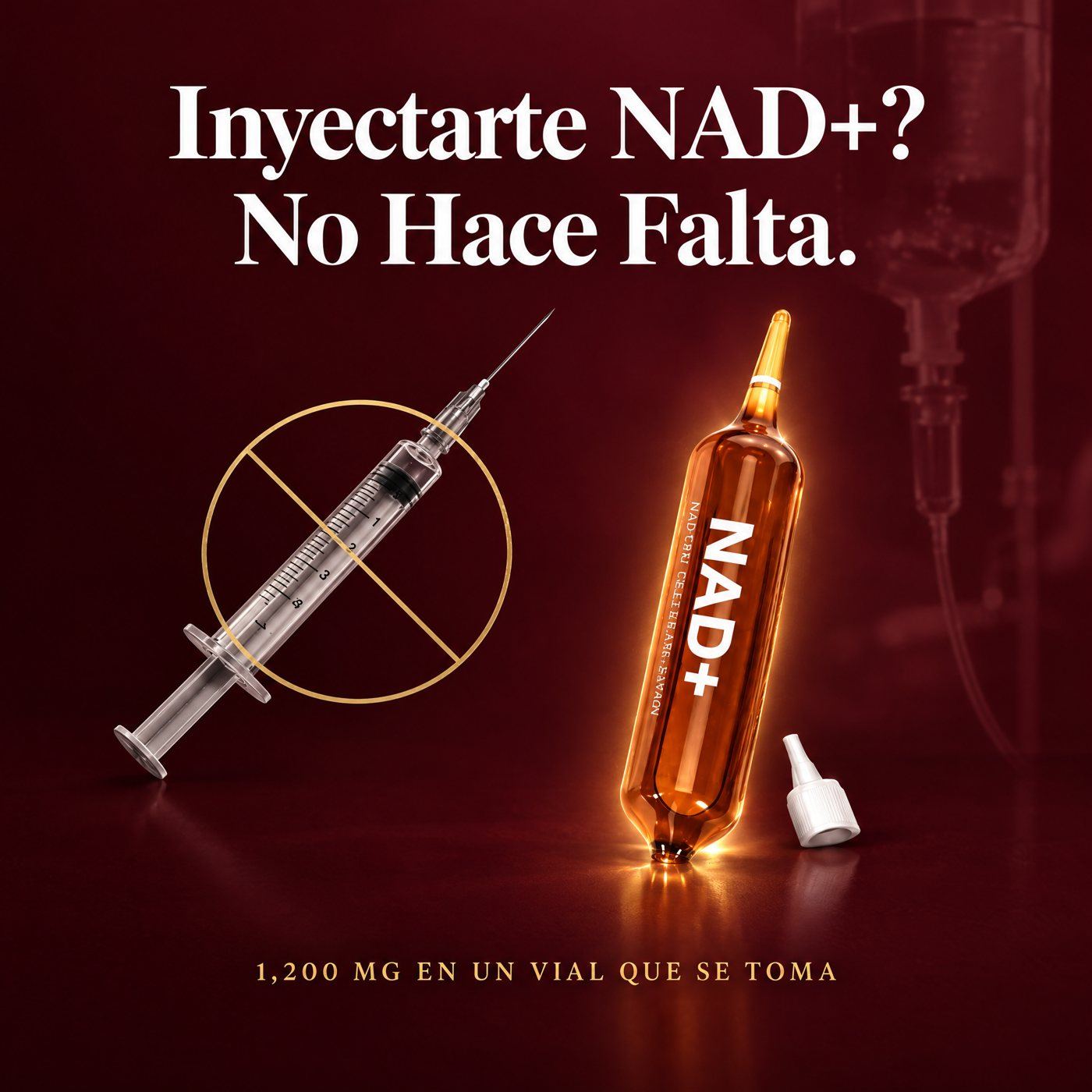 Sin agujas: 1,200 mg en un vial que se toma