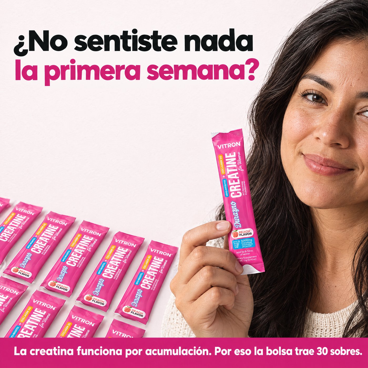La creatina funciona por acumulación